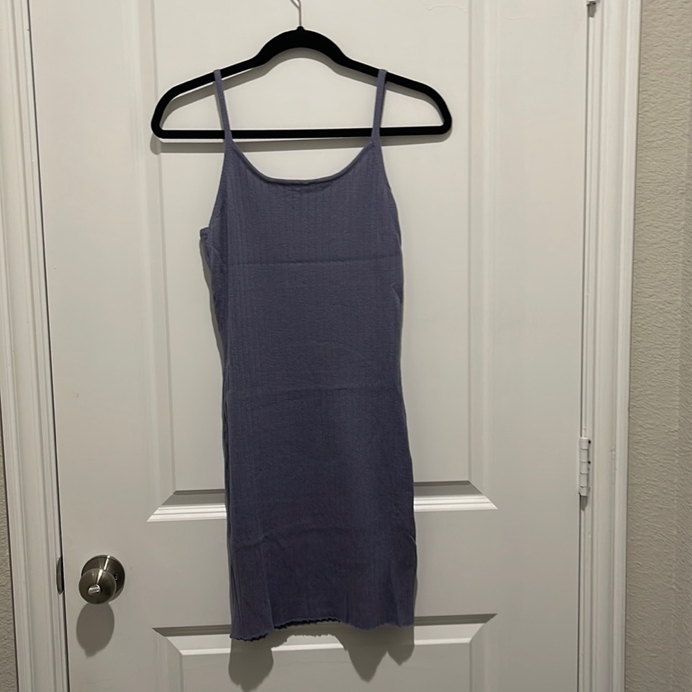 Blue spaghetti dress
